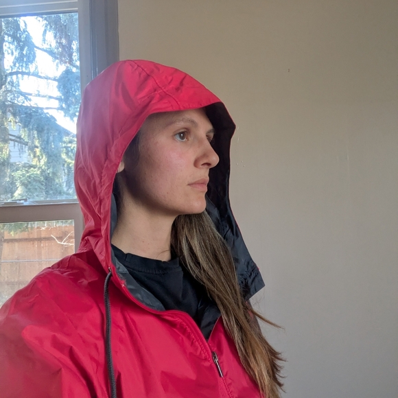 Columbia Hot Pink and Gray Hooded Windbreaker - Picture 5 of 5